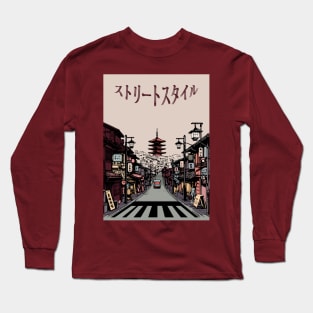 Japanese Street  Style Design Long Sleeve T-Shirt